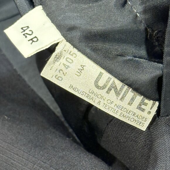 Hart Schaffner Marx Blazer Plaid Wool Blend Two Button Suit Jacket USA Mens 42R - Picture 10 of 14